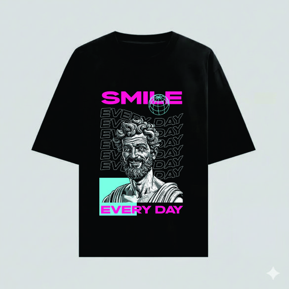 REMERA SMILE (OVERSIZE)