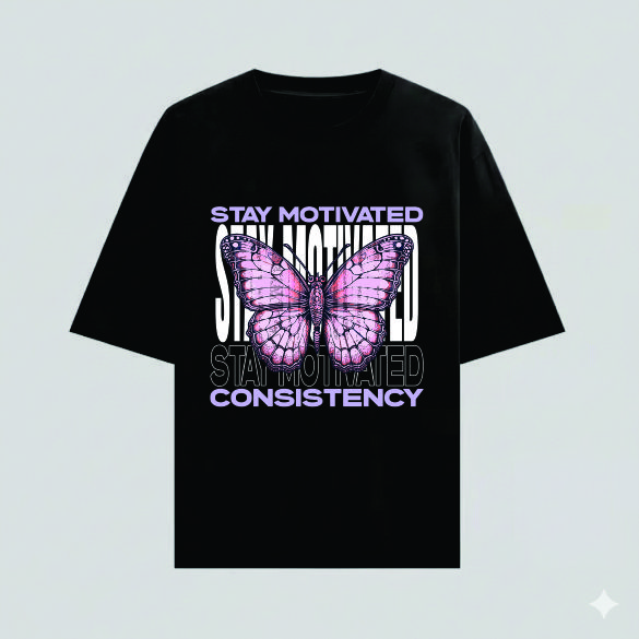 REMERA STAY MOTIVATED (OVERSIZE)