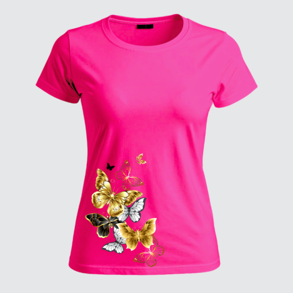 REMERA MARIPOSAS DORADAS (Dama)