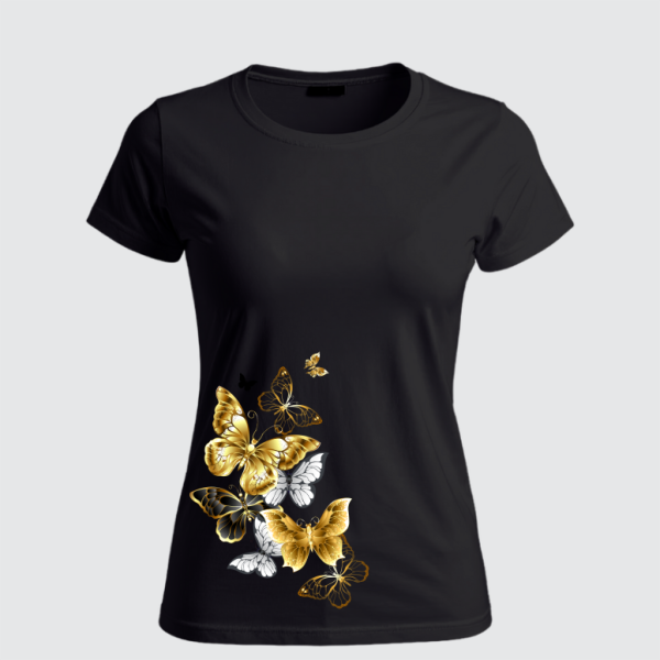 REMERA MARIPOSAS DORADAS (Dama)