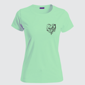 Heart Fly verde agua