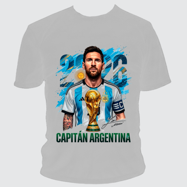 MESSI CAPITAN (desde talle 4 de niños al 5XL de adultos)