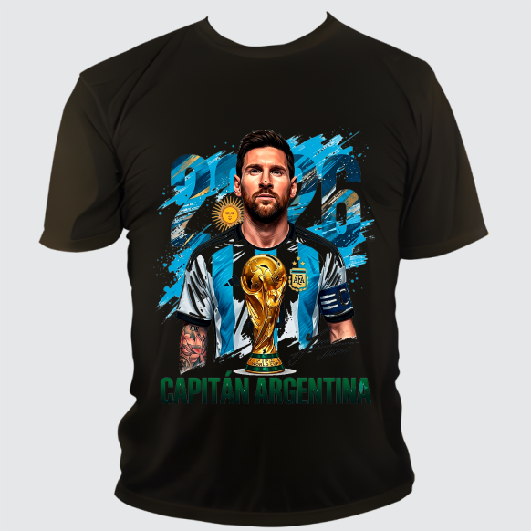 MESSI CAPITAN (desde talle 4 de niños al 5XL de adultos)